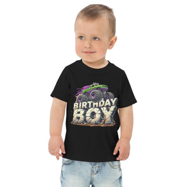 Toddler Monster Truck  Birthday Jersey Tee - Image 2
