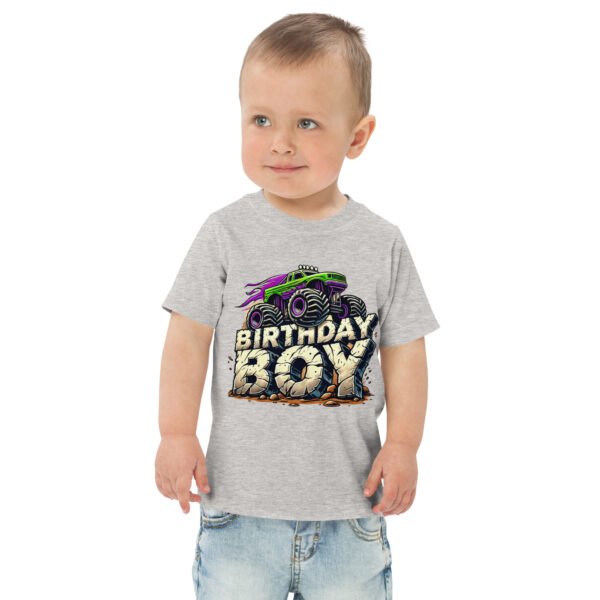 Toddler Monster Truck  Birthday Jersey Tee - Image 3