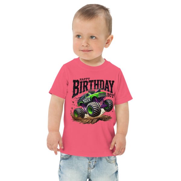Toddler Monster Truck  Birthday Jersey Tee - Image 4
