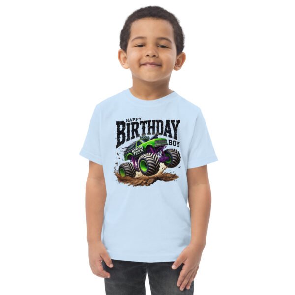 Toddler Monster Truck  Birthday Jersey Tee