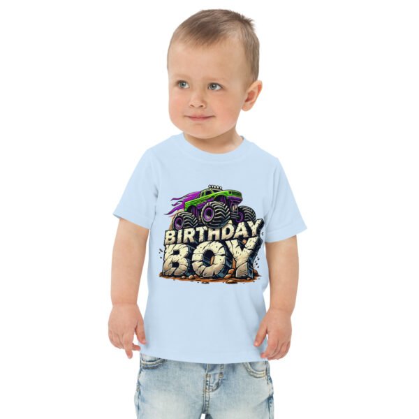 Toddler Monster Truck  Birthday Jersey Tee - Image 4
