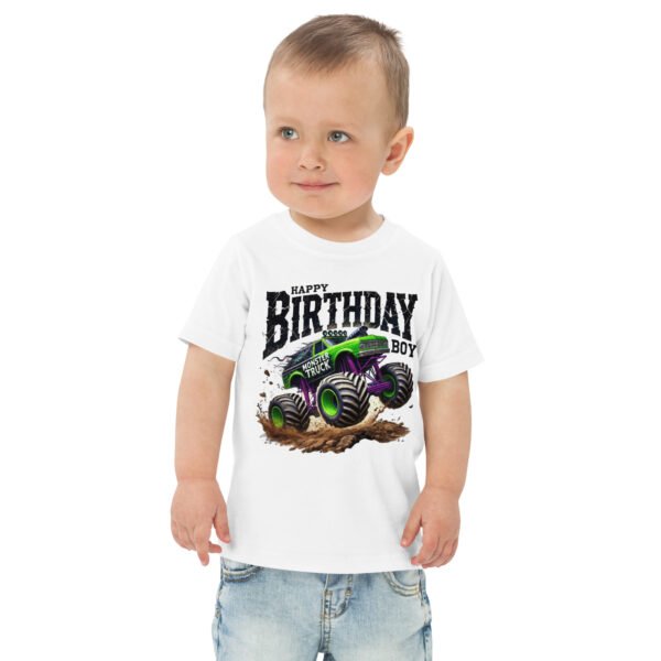 Toddler Monster Truck  Birthday Jersey Tee - Image 2