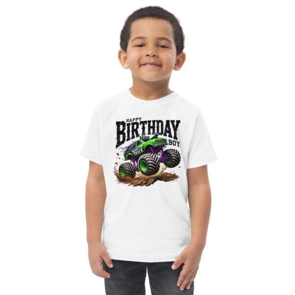 Toddler Monster Truck  Birthday Jersey Tee - Image 8