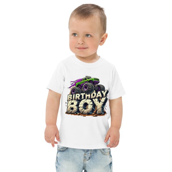 Toddler Monster Truck  Birthday Jersey Tee - Image 5