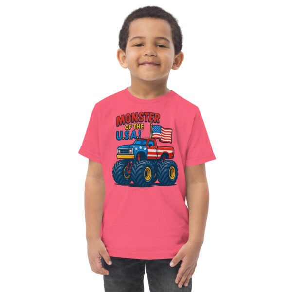 Toddler Monster Truck Jersey Tee - Image 5