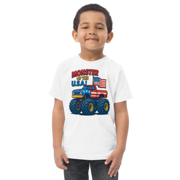 Toddler Monster Truck Jersey Tee - Image 7